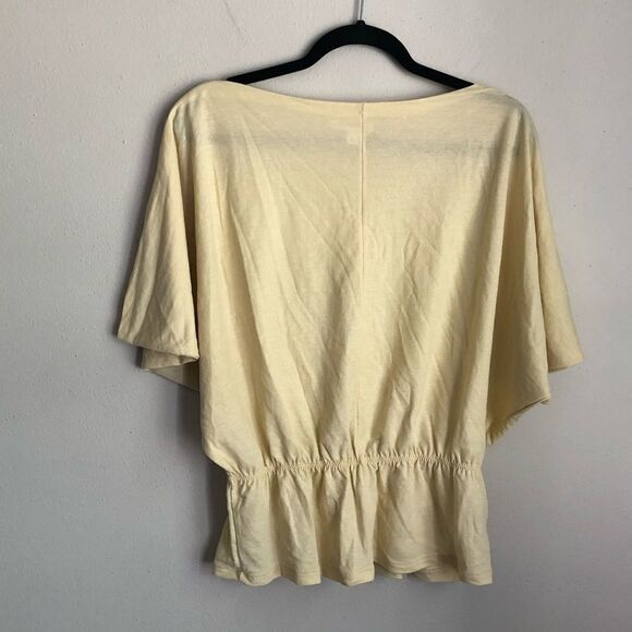 2/$30 Prologue Dolman SS Blouse yellow cream - Picture 5 of 6